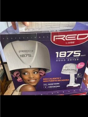 1875W Ceramic Tourmaline Hood Dryer - Silver